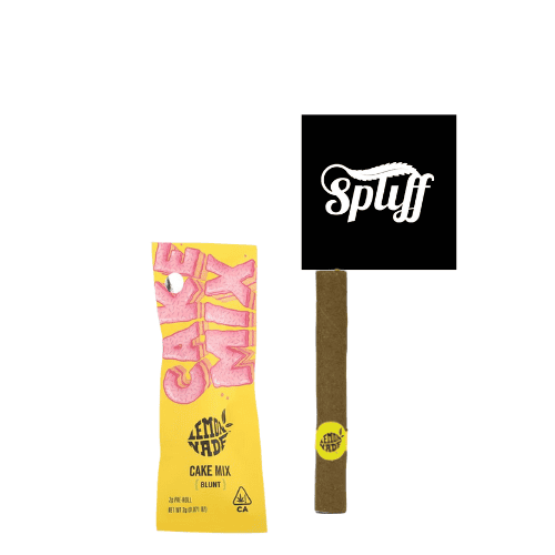 Cake Mix Blunt Dispensary Sign Cake Mix Blunt cannabis product at Spliff Nation Dispensary.