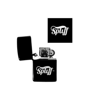 Zippo lighter with Spliff Nation logo for cannabis enthusiasts.