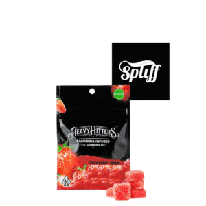 Heavy Hitter Strawberry Storm cannabis-infused gummies for relaxation and flavor.