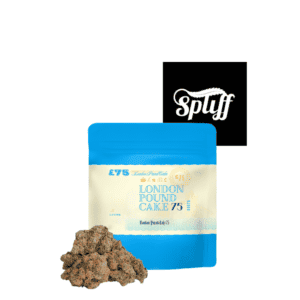 London Pound Cake 75 cannabis strain, premium quality buds at Spliff Nation dispensary.