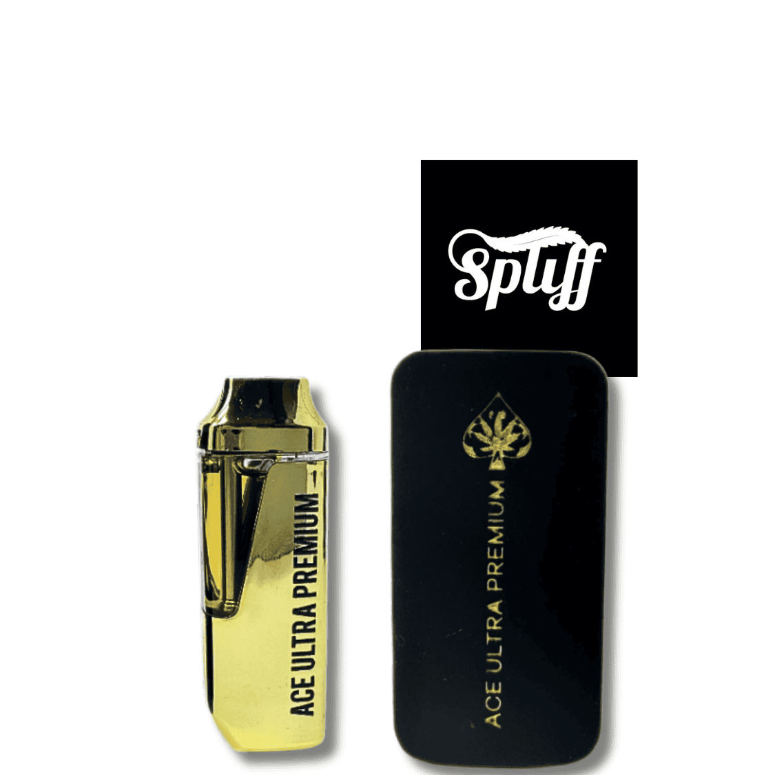 Ace Ultra Premium 2g Disposable Vape Disposable vape device with gold finish, labeled "Ace Ultra Premium," available at Spliff Nation Dispensary Dis.