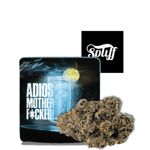 Quality cannabis flower from Cookies, titled "Adios Mother F*cker," available in 3.5g packages at Sp.