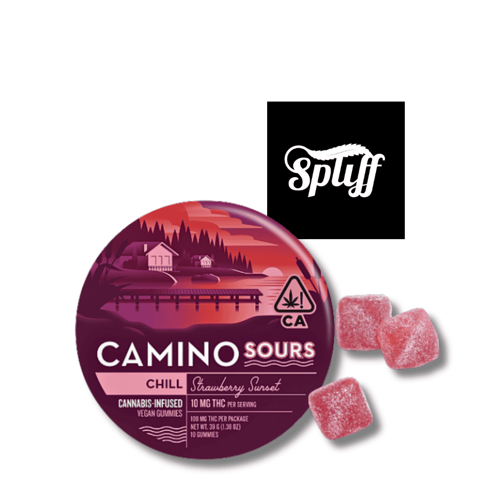 Camino Sours Cannabis Gummies Camino Sours Strawberry Sunset cannabis-infused gummies at Dispensary.