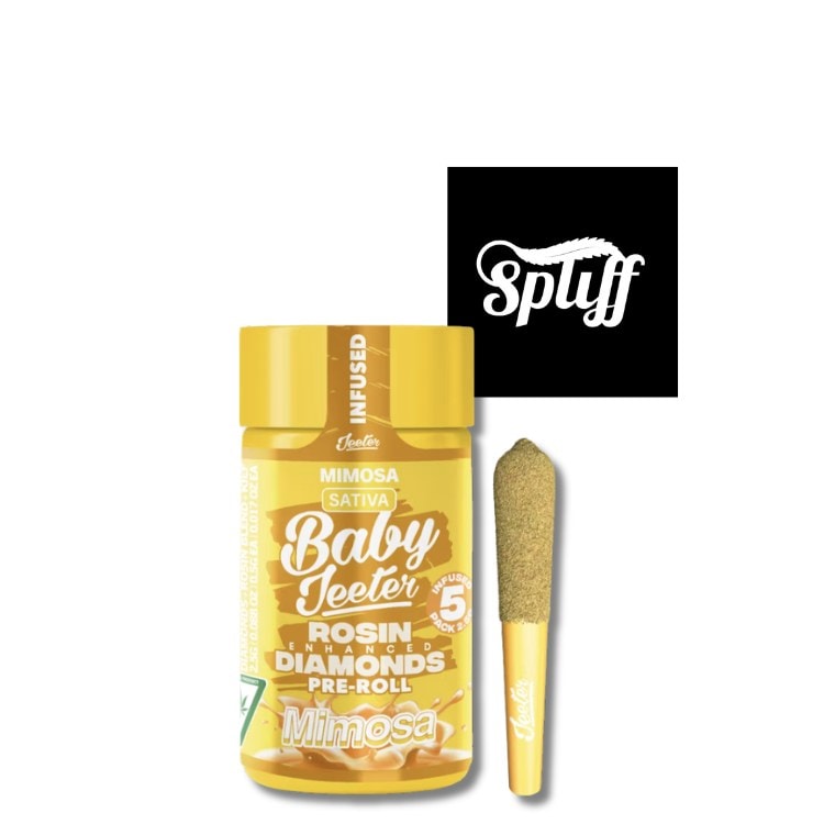 Baby Jeeter Mimosa rosin diamonds infused pre-roll 5-pack at Spliff Nation Dispensary New York
