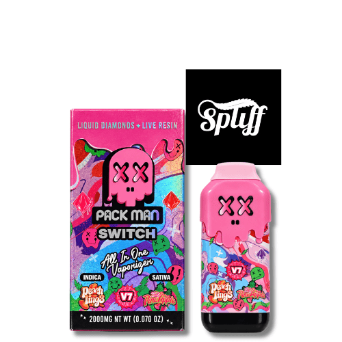 Pack Man Switch Peach Rings x Pink Pineapple 2g disposable vape in New York
