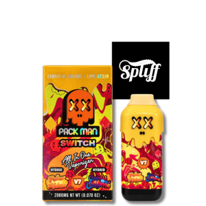 Pack Man Switch Yellow Melonz x Candy Supreme 2g disposable vape in New York