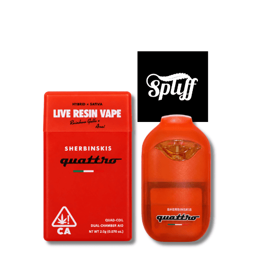 Sherbinskis Quattro Rainbow Gello x Acai 2g live resin disposable vape in New York